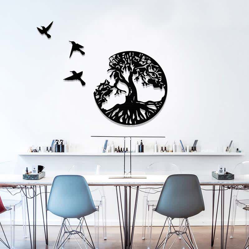 Tree of Life with Three Birds Metal Wall Decor - image 6