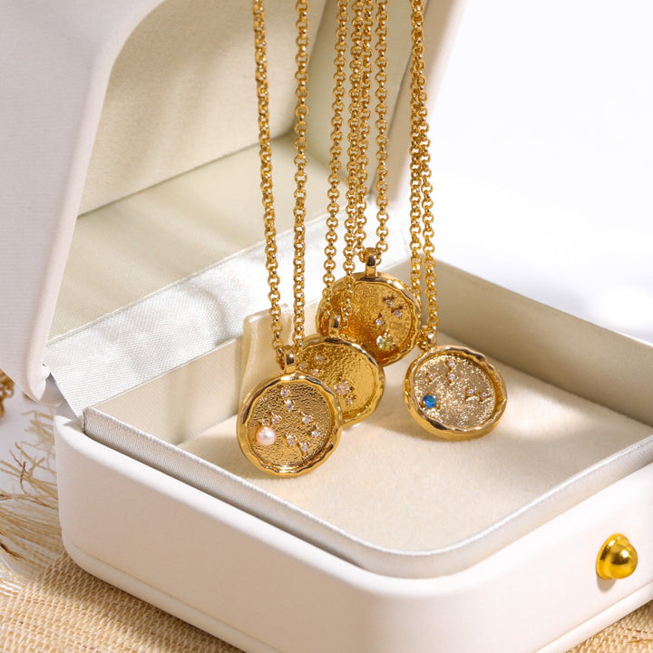 Olivenorma White Zircon Birthstone Zodiac Necklace - image 15