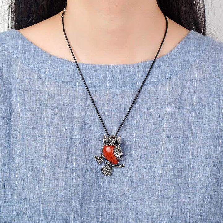 SPIRITUAL ENERGY - Owl Gemstone Necklace with Bracelet Gift Set - image 38