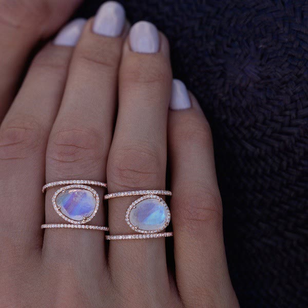 Olivenorma Irregular Moonstone Ring - image 3