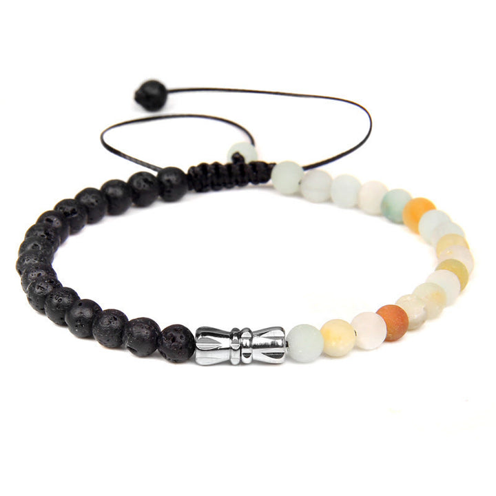 Olivenorma 4mm Black Onyx & Natural Stone Braided Bracelet - image 11