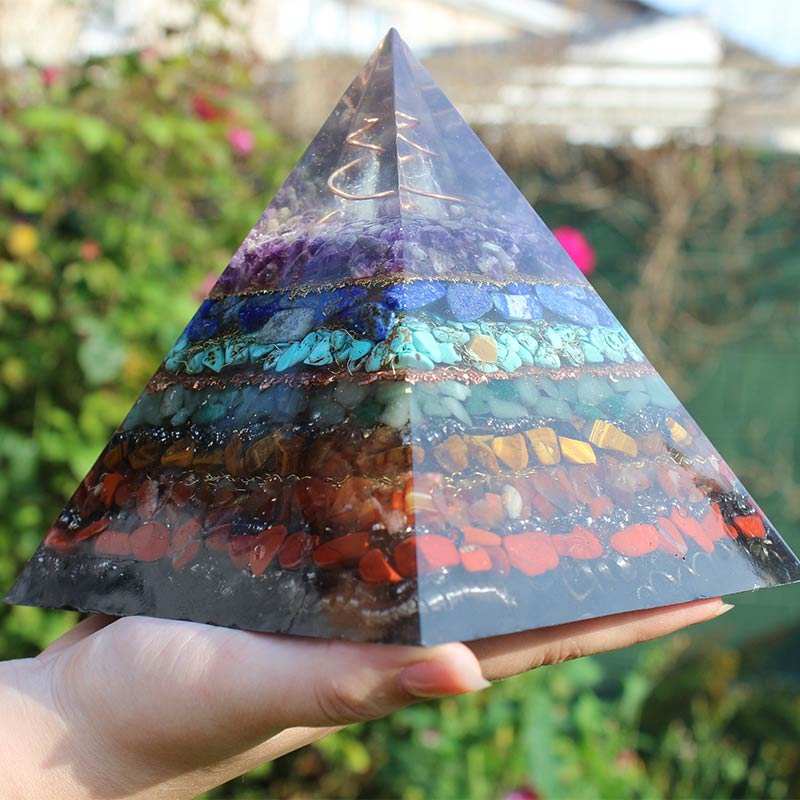 Olivenorma Natural Chakra Peaceful Orgone Pyramid - image 1