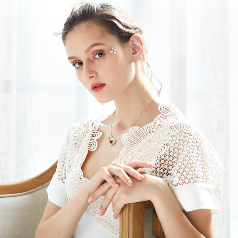 Olivenorma "I love you for always and forever" - Birtshtone Heart Necklace - image 1