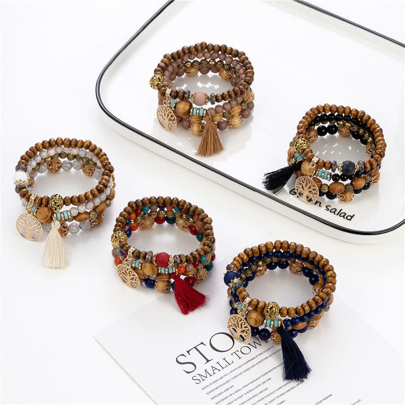 Olivenorma Bohemia Tree Of Life Beaded Bracelet Set (4 Pcs) - image 18