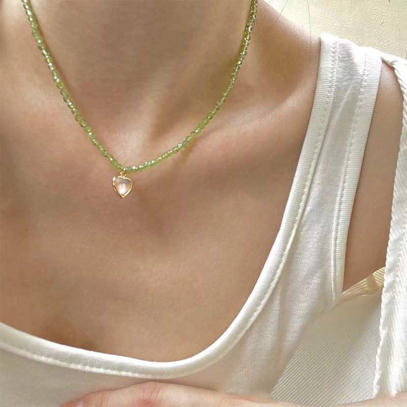 Olivenorma Natural Crystal Metal Plate Pendant Necklace - image 19