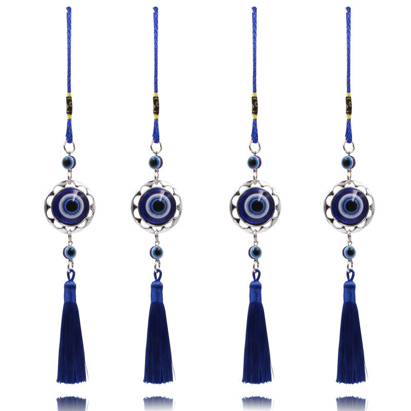 Olivenorma Blue Evil Eye Tassel Car Ornament - image 9