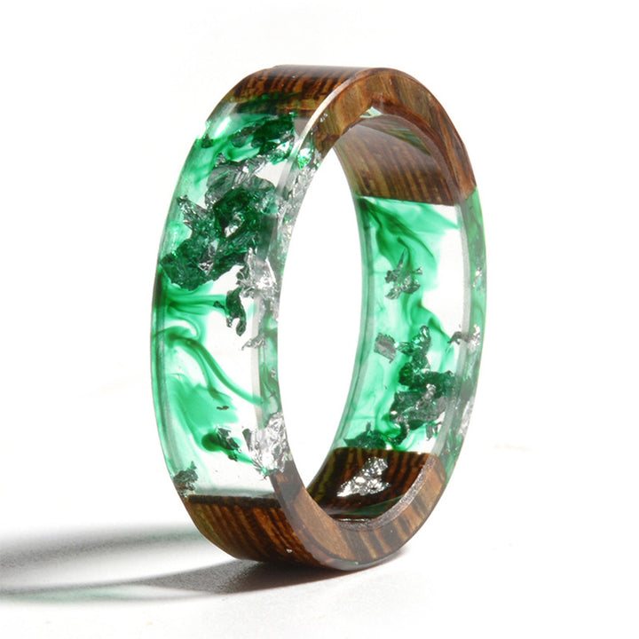 Olivenorma Intellectual & Optimistic - Handmade Wood Ring - Green - 11 - image 25