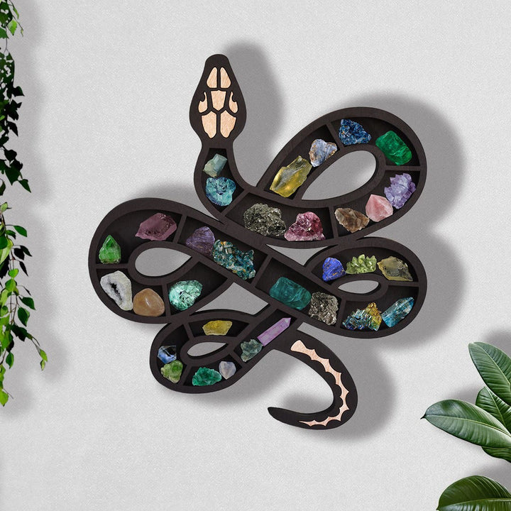 Olivenorma Handmade Dark Snake Crystal Shelf - 11.81"*6.69"*1.37"(30*17*3.5cm) - image 0