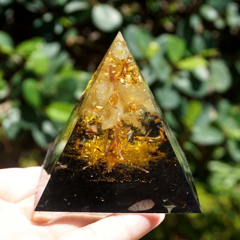 FREE Today: Golden Clarity-Citrine & Obsidian Tree of Life Pyramid - image 4