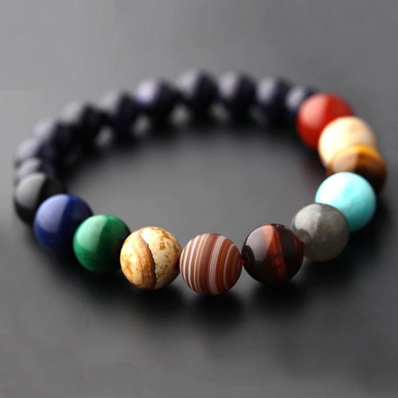Olivenorma Cosmic Galaxy Colorful Stone Seven Chakra Yoga Bracelet - image 2