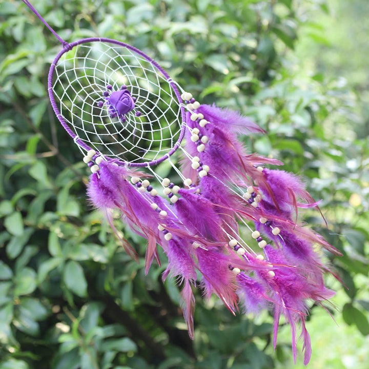 Olivenorma Large Purple Creative Style Rose Dream Catcher - image 3