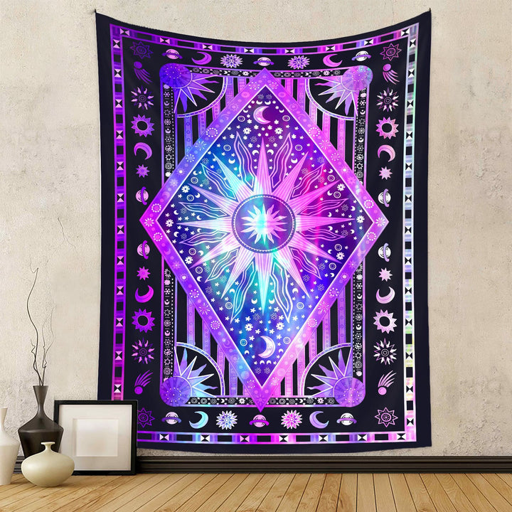 Olivenorma Sun Rays Moon Bohemia Tapestry - 180*230cm - Rose Red - Flannel - image 28