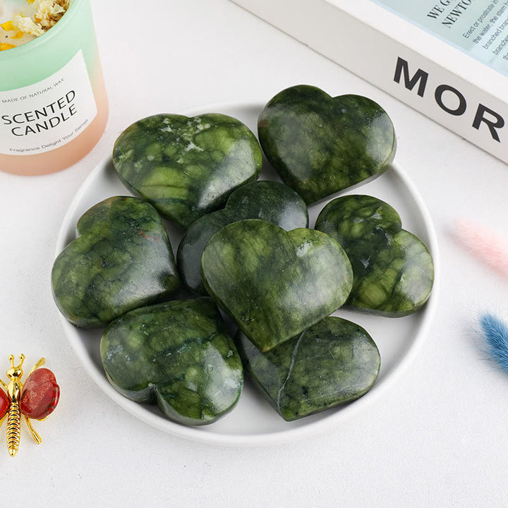 Olivenorma Green Aventurine Play Stone Crystal Heart - 6-7cm - image 0