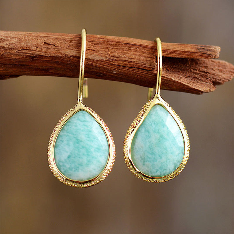 Amazonite Lapis Lazuli Elegant Orgone Earrings - Amazonite - image 0