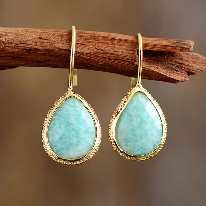 Amazonite Lapis Lazuli Elegant Orgone Earrings - Amazonite - image 0
