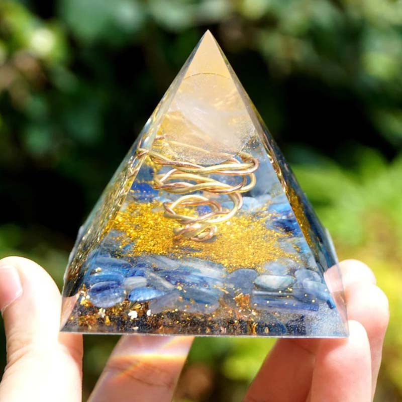Olivenorma Kyanite Rose Quartz Orgone Pyramid - image 3