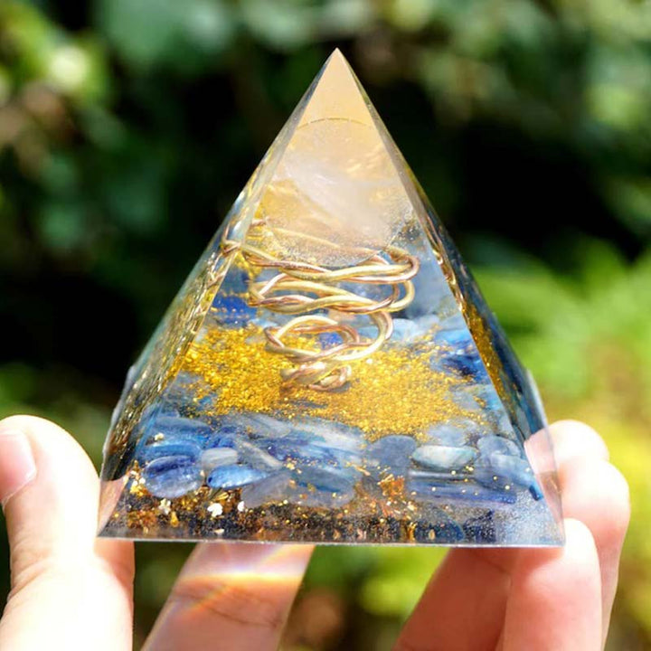 Olivenorma Kyanite Rose Quartz Orgone Pyramid - image 3