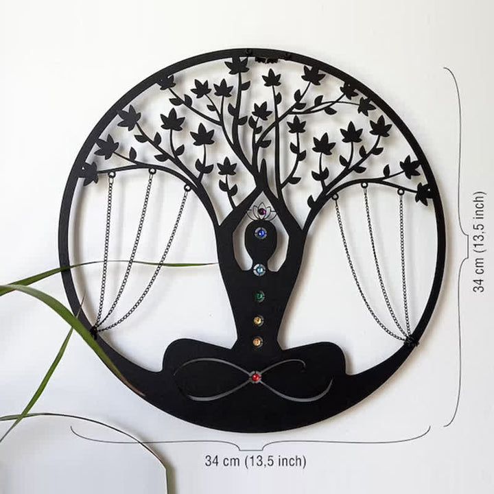 Olivenorma Tree of Life Lotus Chakra Metal Wall Decor - image 6