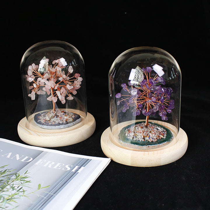 Olivenorma Natural Crystal Crushed Stone Flower Tree Glass Decoration - image 8