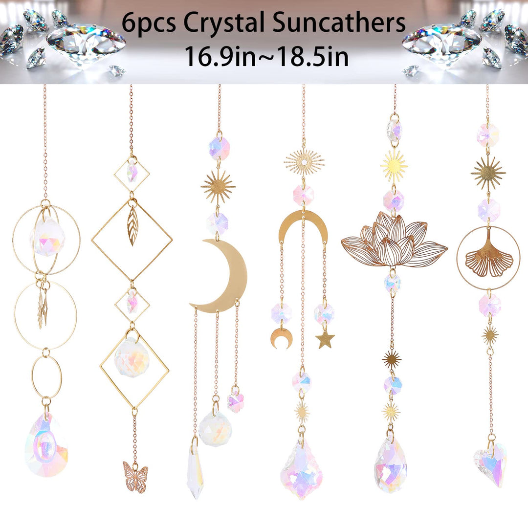 Olivenorma Angel Aura Quartz 6Pieces Lotus Wind Chime - image 3