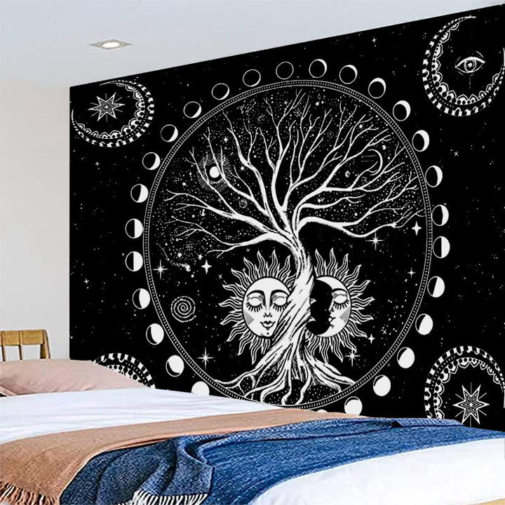 Olivenorma Black White Tree Of Life Tapestry - image 3