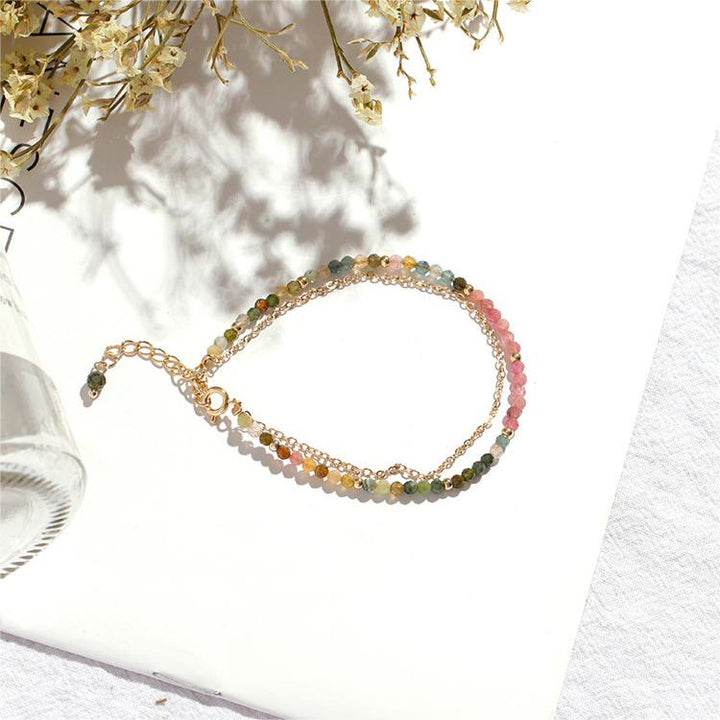 Olivenorma Tourmaline Gold Plated Copper Double Thin Bracelet - image 5