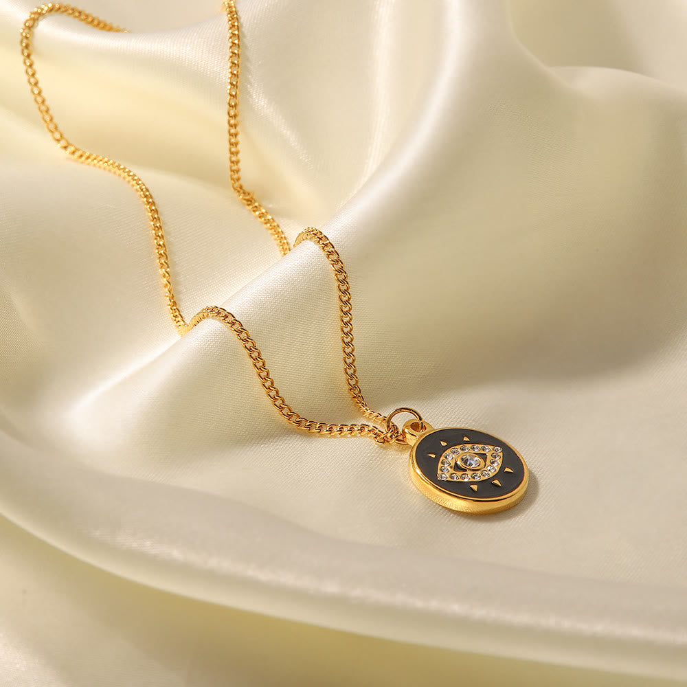 Olivenorma White Zircon Evil Eye Pendant Necklace - image 8