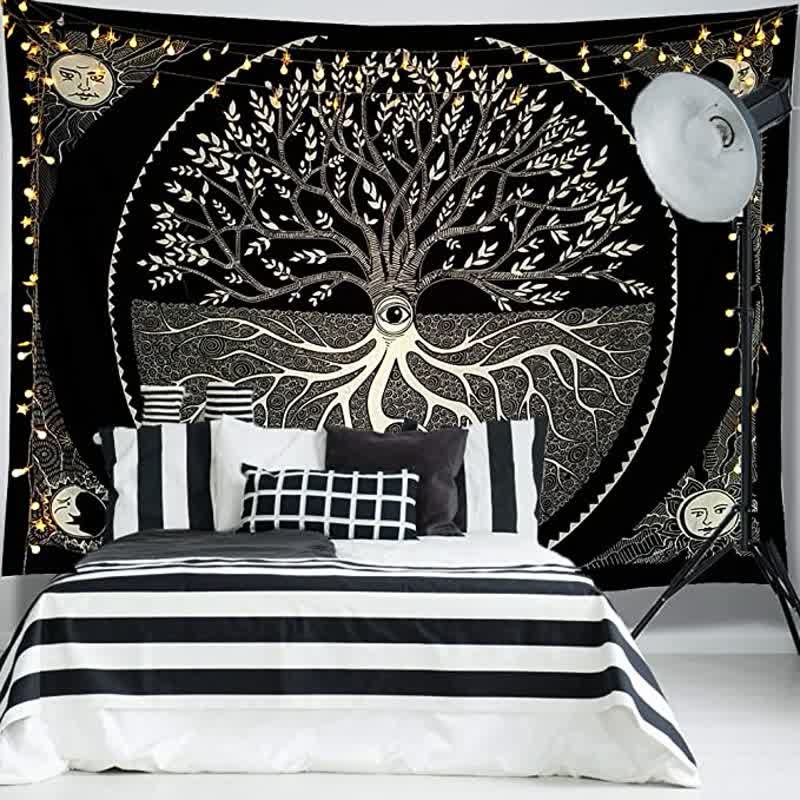 Meditation Art Tree Of Life Wall Hanging Tapestry - image 3