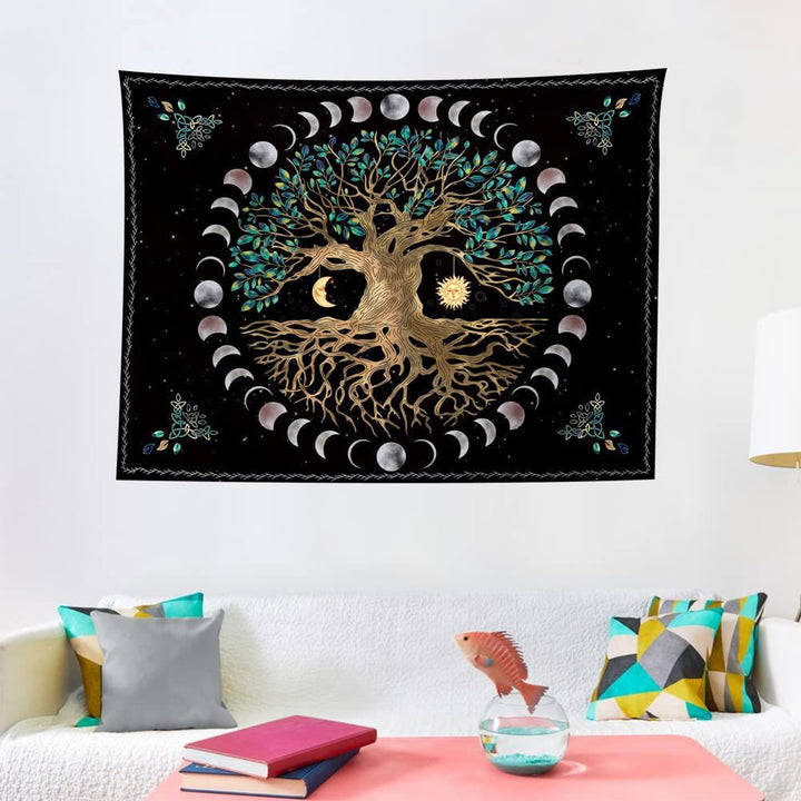 Olivenorma Moon Phase Tree of LifeTapestry - image 3
