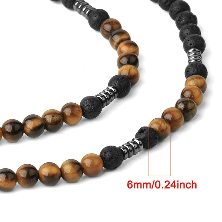Olivenorma Natural Stone Prismatic Meditation Beaded Necklace - image 3