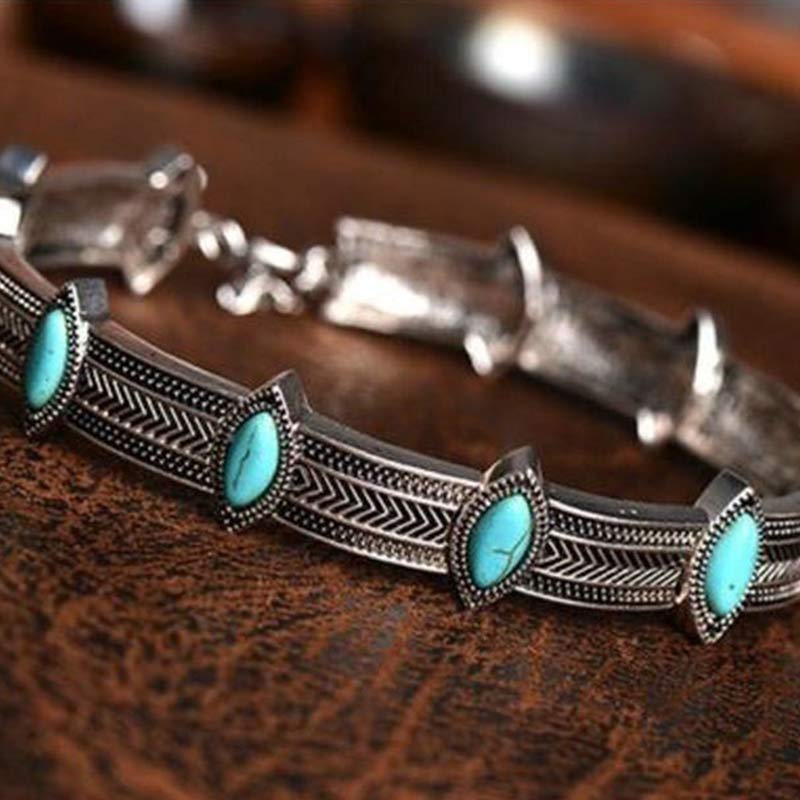 Retro Style Turquoise Ethnic Collar Choker Necklace - image 3