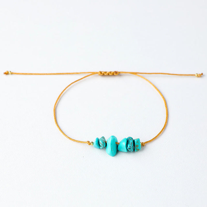 Olivenorma "Nature's Healing Wishes" Irregular Gemstone Braided Bracelet  - Turquoise - image 13