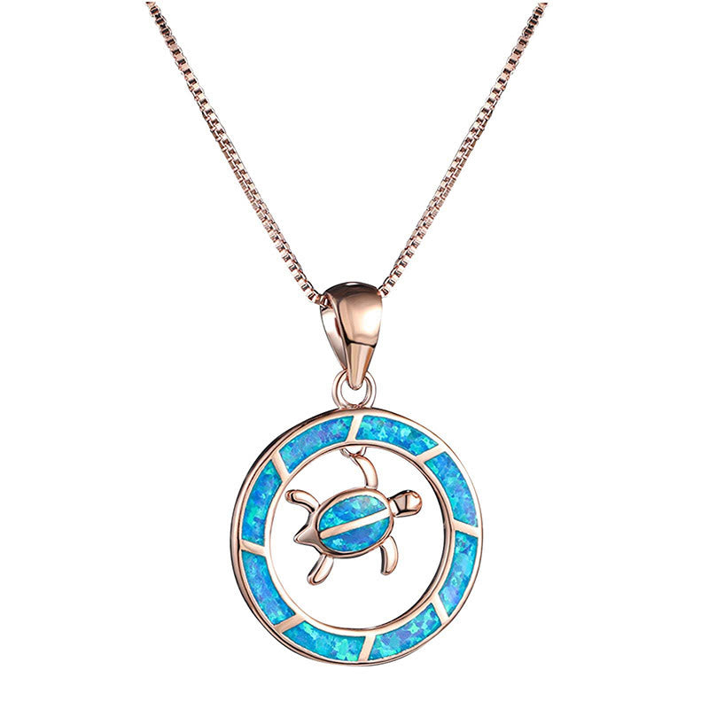 Olivenorma Opal Sea Turtle Necklace - Turtle - image 0