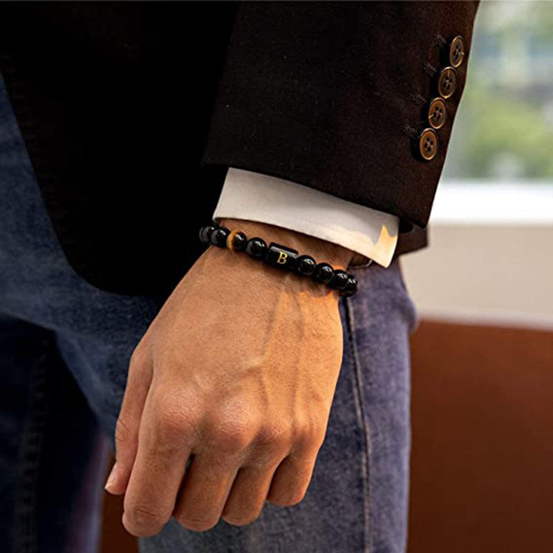 Olivenorma Tiger Eye With Obsidian Zodiac Bracelet - image 1