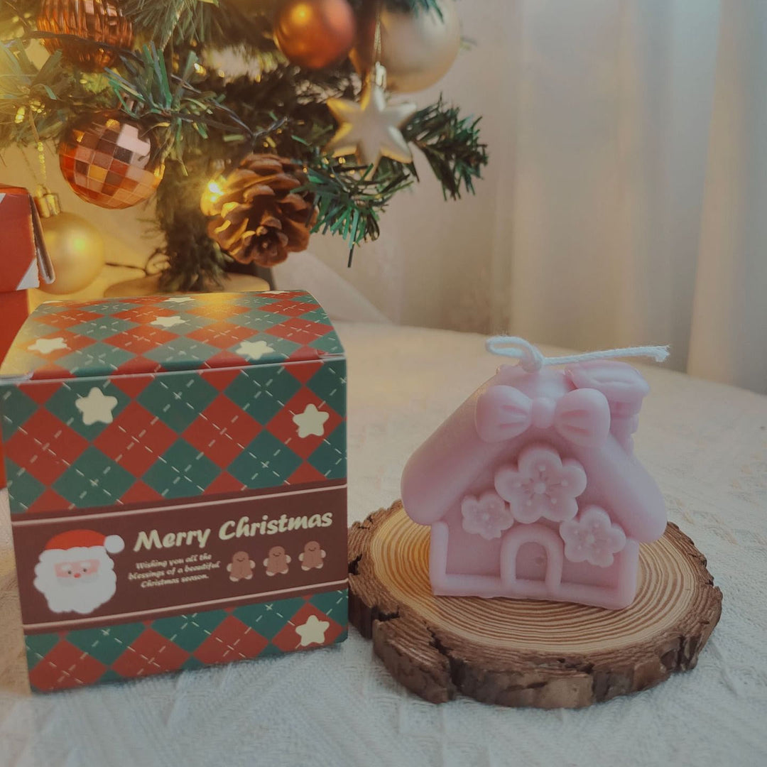 Olivenorma Engraved Glove Yarn Ball Christmas Sock Candle - Christmas Cabin-8*5*7cm - image 9