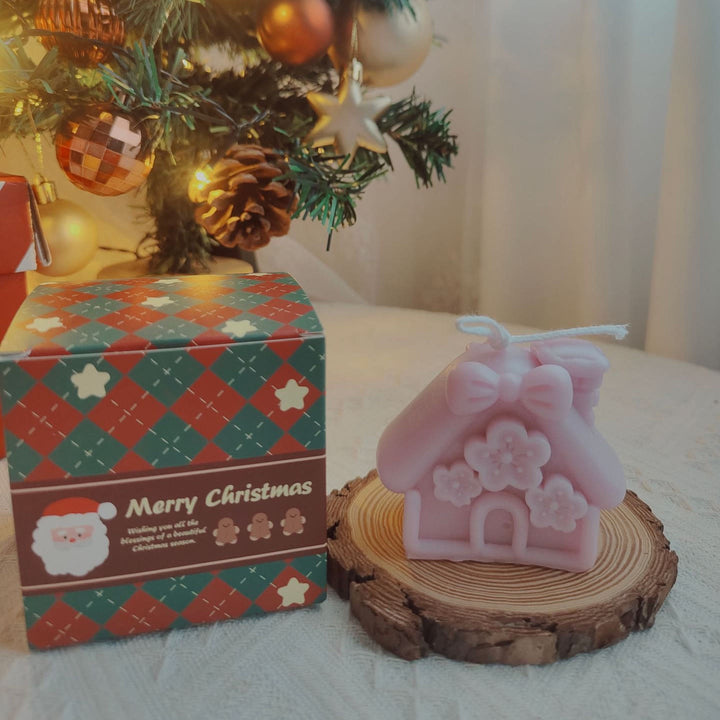 Olivenorma Engraved Glove Yarn Ball Christmas Sock Candle - Christmas Cabin-8*5*7cm - image 9