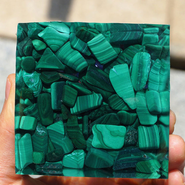 Olivenorma Lapis Lazuli Sphere with Amethyst and Malachite Pyramid - image 4