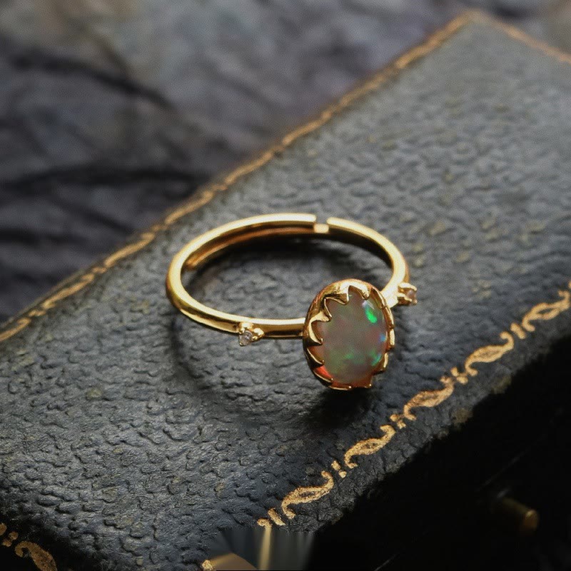 Olivenorma Opal Yellow Golden Ring Necklace - Ring - image 5