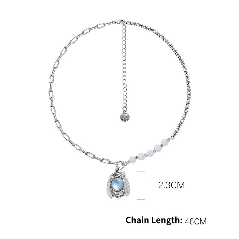 Olivenorma Moonstone Zodiac Pendant Alloy Necklace - Virgo - image 8
