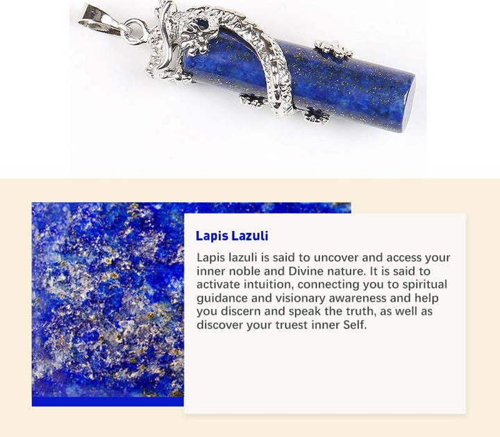 Olivenorma Crystal Natural Stone Exquisite Pendant - Lapis Lazuli - image 9