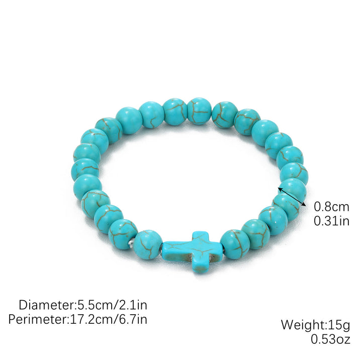 Olivenorma "Eternal Protection" Evil Eye Turquoise Bracelet - Cross 1 - image 7