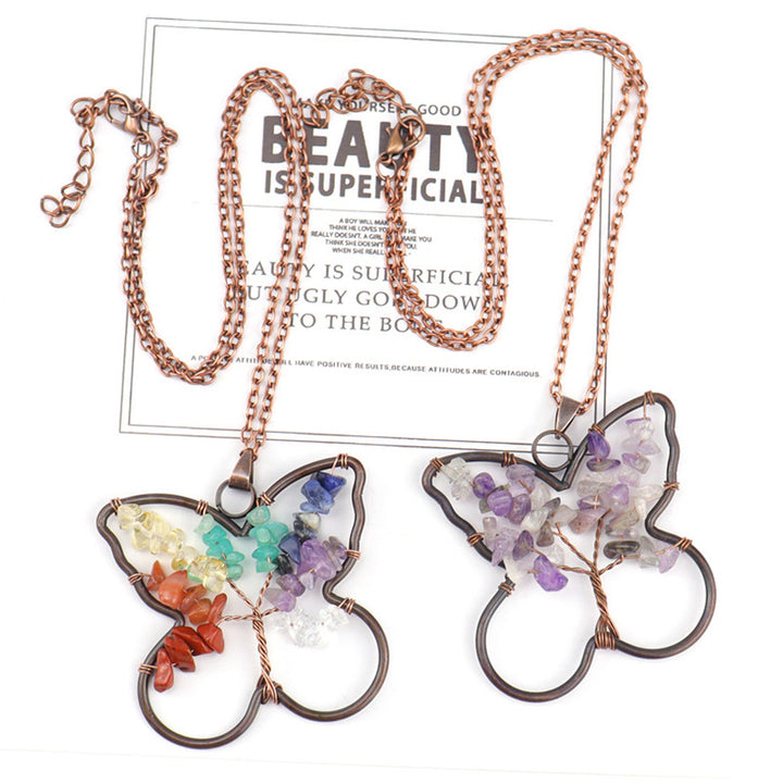 Chakra Butterfly Healing Necklace - image 3