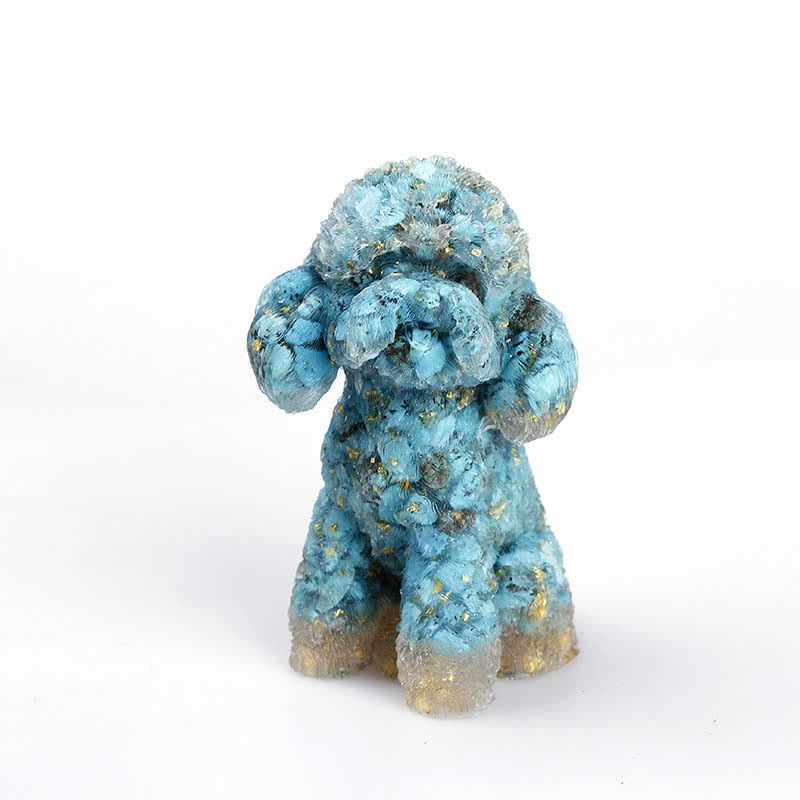 Olivenorma Natural Crystal Poodle Gemstone Decoration  - Turquoise - image 15