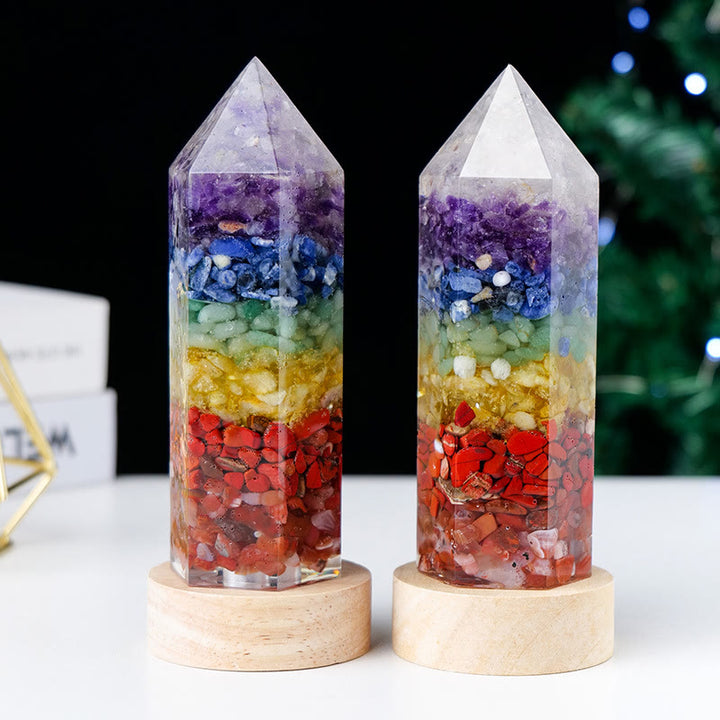 Olivenorma Natural Chakra Rose Quartz Crystal Lamp - image 2