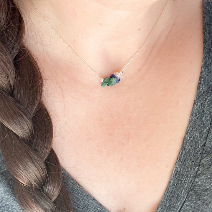 Olivenorma Natural Stone Zodiac Sign Choker Necklace - image 5