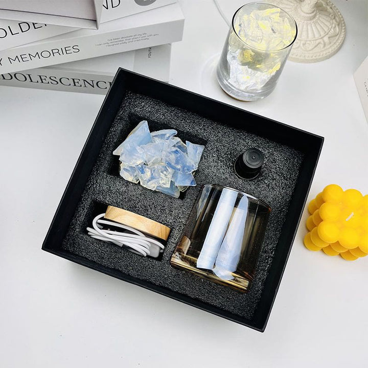 Olivenorma Flameless Diffuser Gift Box Crystal Aromatherapy Lamp - Clear Crystal - Ocean - image 8