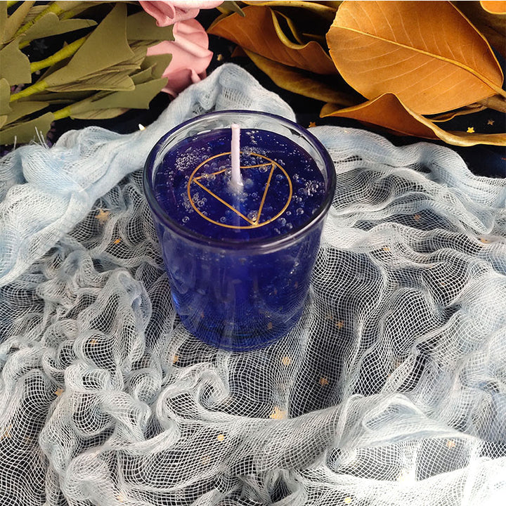 Olivenorma Wish Prayer Ceremony Glass Candle - Blue - image 1