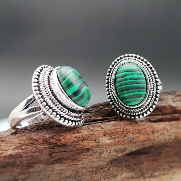 Natural Malachite Protection Ring - 10 - image 0
