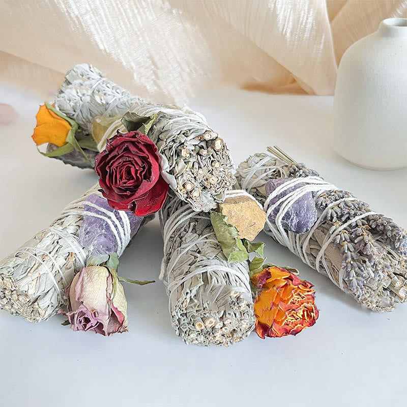 Olivenorma Natural Crystal Plant Rose Dried Flowers White Sage - image 13
