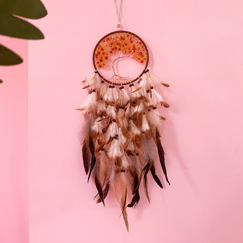Olivenorma Acrylic Beads Tree of Life Feather Dream Catcher - image 2